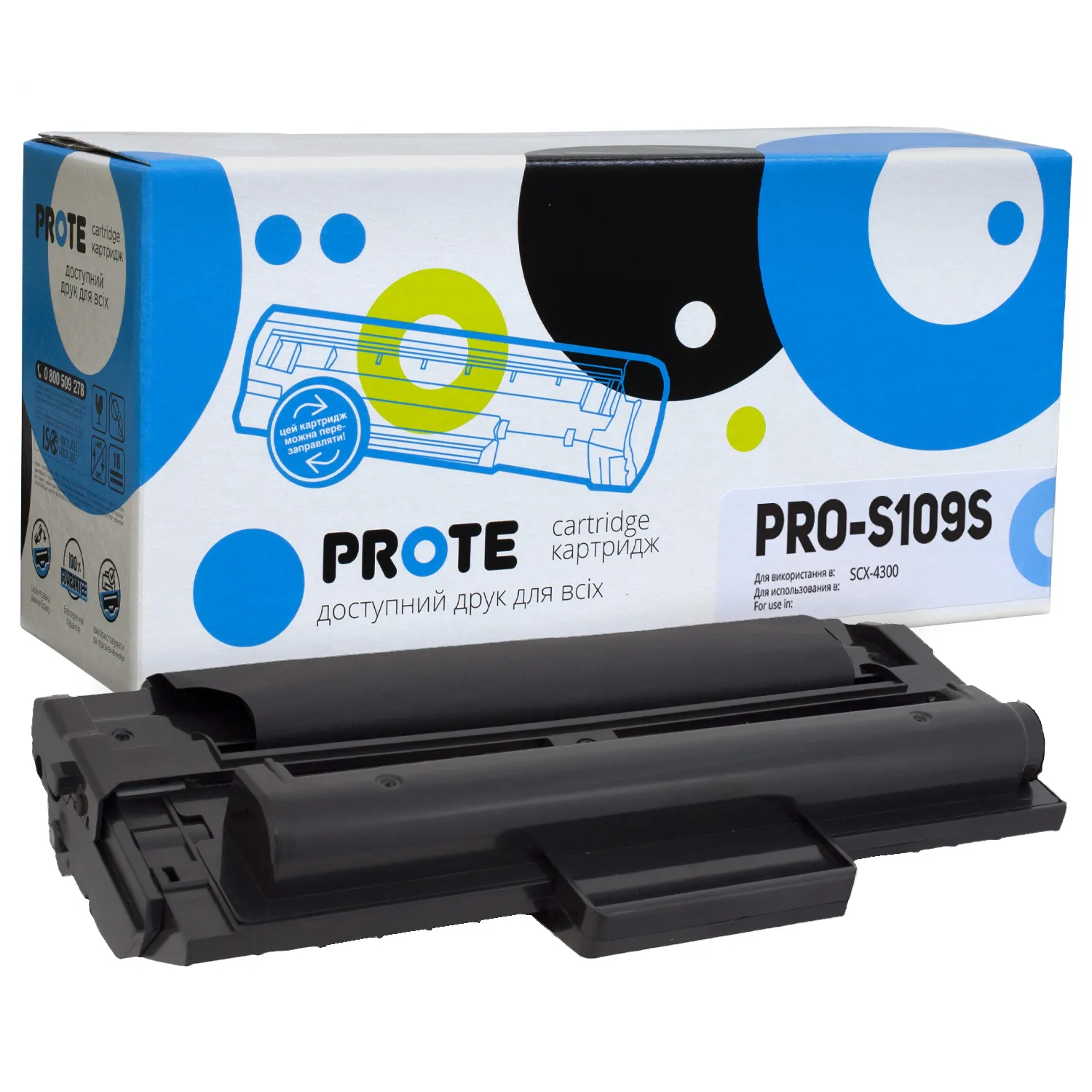 Картридж сумісний Samsung MLT-D109S (SCX-4300) Prote (PRO-S109S) Картридж сумісний Samsung MLT-D109S (SCX-4300) Prote (PRO-S109S)