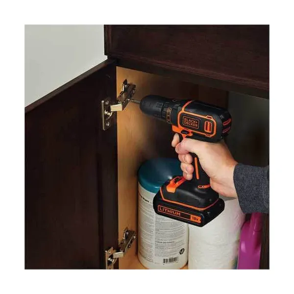 Шурупокрут-дриль акумуляторний BDCDC18B BLACK+DECKER (BDCDC18B) - Фото 2