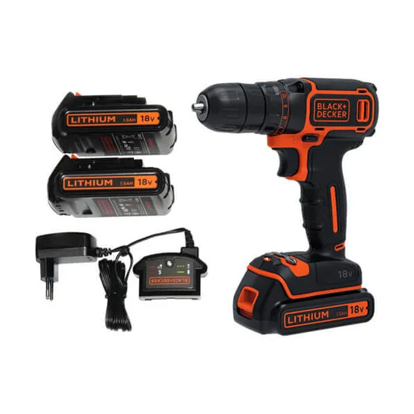 Шурупокрут-дриль акумуляторний BDCDC18B BLACK+DECKER (BDCDC18B) - Фото 3