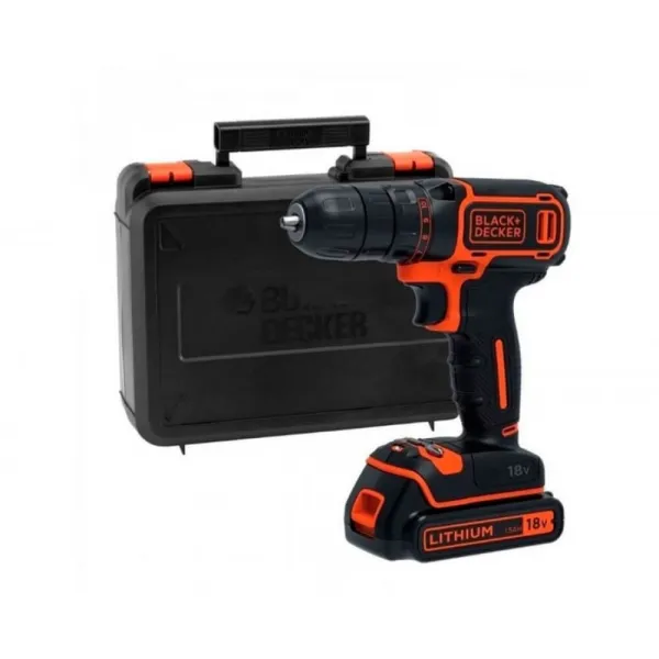 Шуруповерт-дрель аккумуляторный BDCDC18KB BLACK+DECKER (BDCDC18KB) - Фото 1