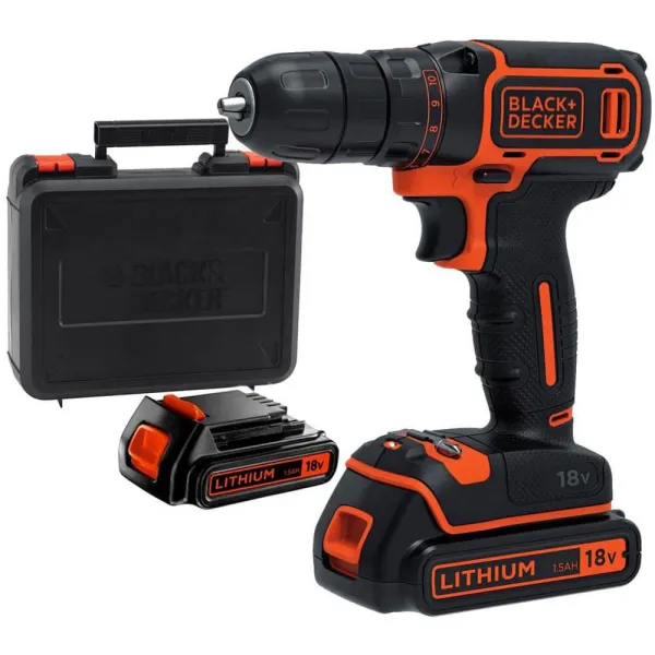 Шуруповерт-дрель аккумуляторный BDCDC18KB BLACK+DECKER (BDCDC18KB) - Фото 3