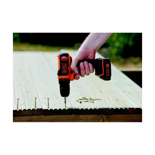 Шурупокрут-дриль акумуляторний BDCDD12 BLACK+DECKER (BDCDD12) - Фото 3