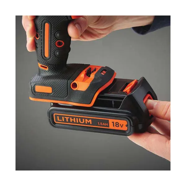 Шуруповерт-дрель аккумуляторный ударный BDCHD18KB BLACK+DECKER (BDCHD18KB) - Фото 1