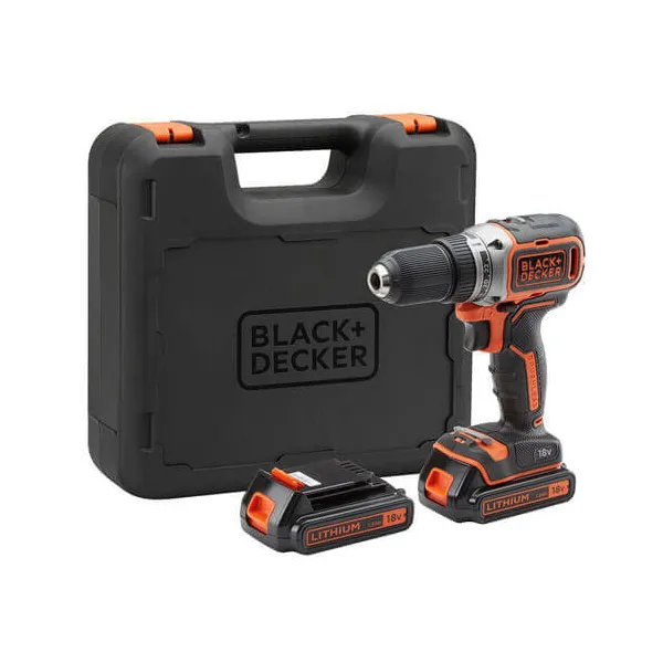 Шурупокрут-дриль акумуляторний BL186KB BLACK+DECKER (BL186KB) - Фото 1