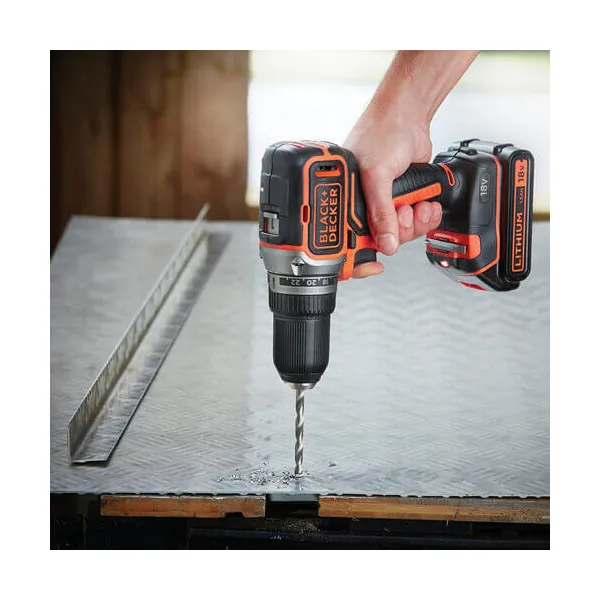 Шурупокрут-дриль акумуляторний BL186KB BLACK+DECKER (BL186KB) - Фото 5