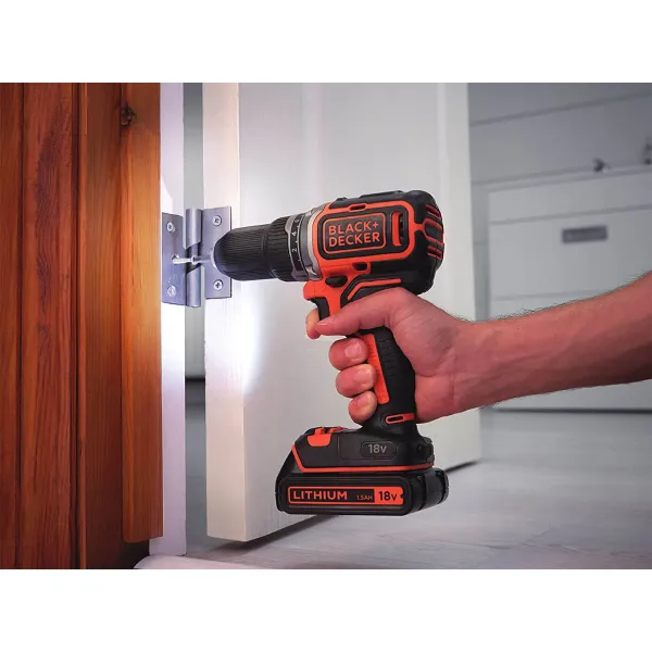 Шурупокрут-дриль акумуляторний BL186KB BLACK+DECKER (BL186KB) - Фото 8