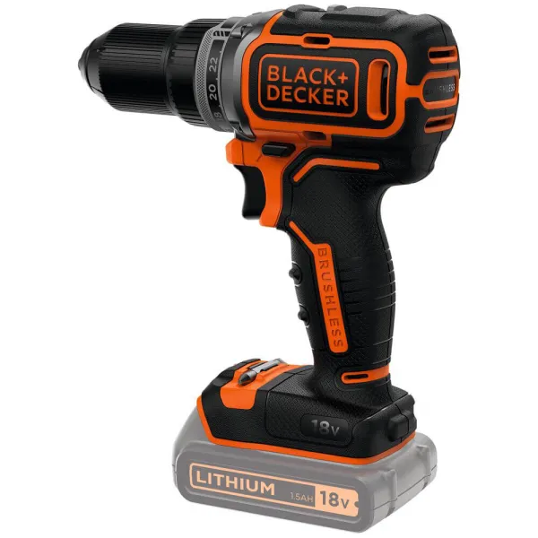 Шурупокрут-дриль акумуляторний BL186N BLACK+DECKER (BL186N) - Фото 3