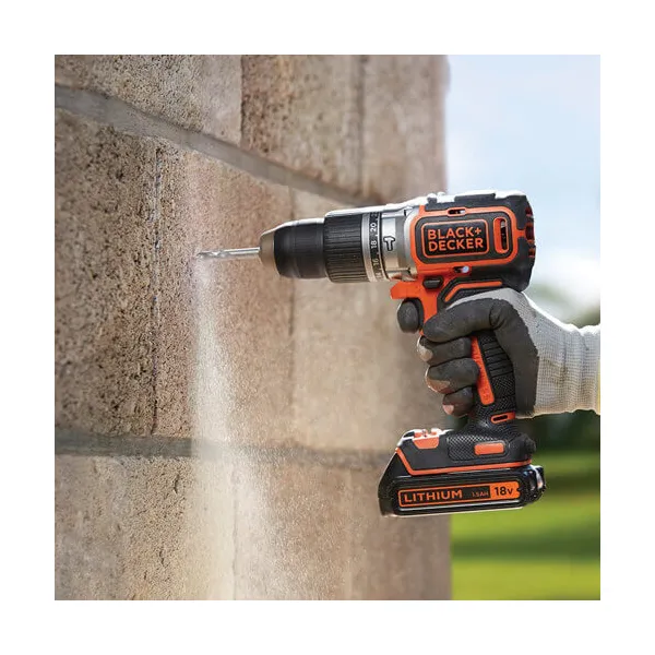 Шурупокрут-дриль акумуляторний ударний BL188KB BLACK+DECKER (BL188KB) - Фото 7