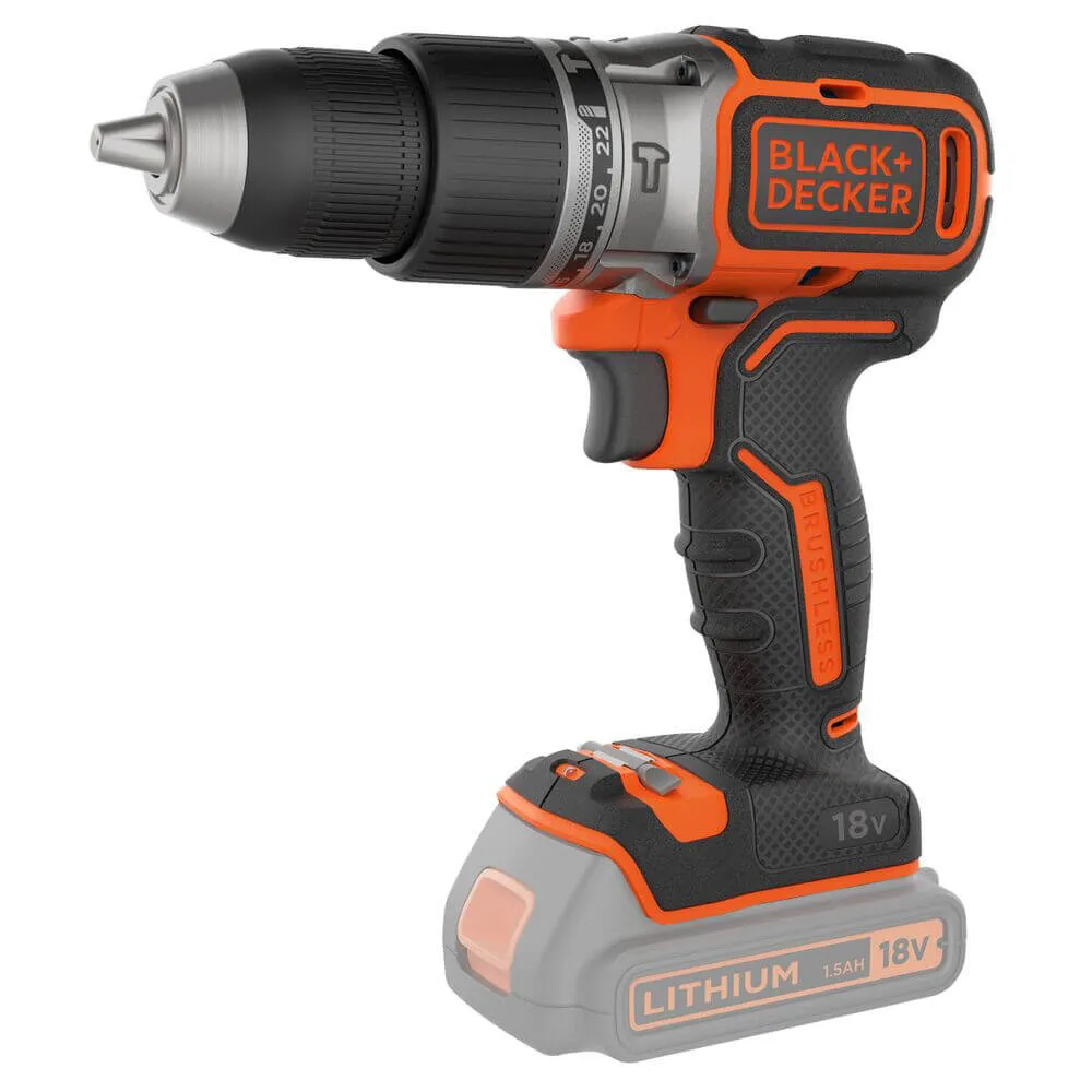 Шуруповерт-дрель аккумуляторный ударный BL188N BLACK+DECKER (BL188N) - Фото 2