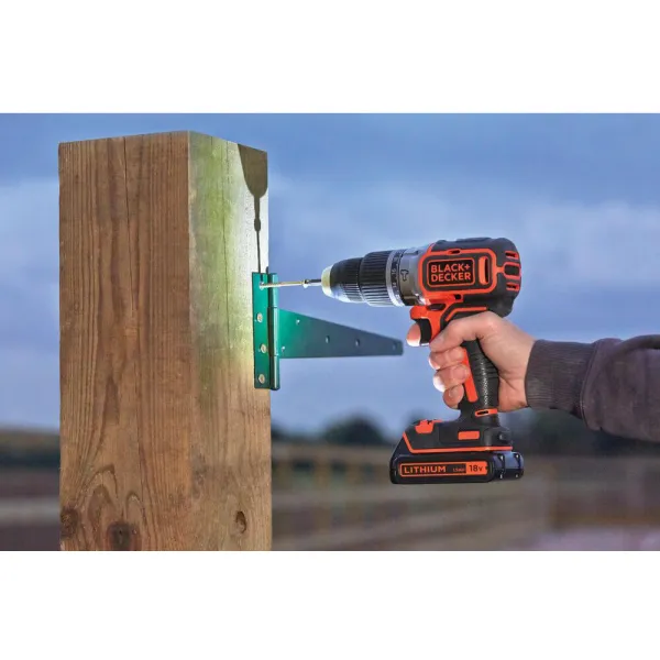 Шурупокрут-дриль акумуляторний ударний BL188N BLACK+DECKER (BL188N) - Фото 3