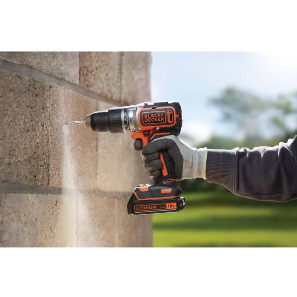 Шурупокрут-дриль акумуляторний ударний BL188N BLACK+DECKER (BL188N) - Фото 4
