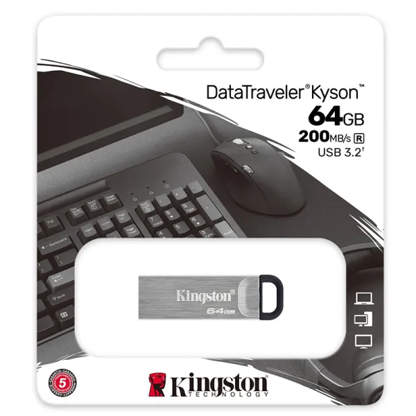 Накопитель USB 3.2 Type-A 64GB Gen1 DT Kyson Kingston (DTKN/64GB) - Фото 2