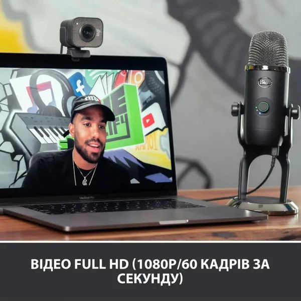 Веб-камера StreamCam, графитовая Logitech (960-001281) - Фото 1