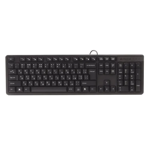 Клавиатура USB, чёрная A4Tech (KK-3)