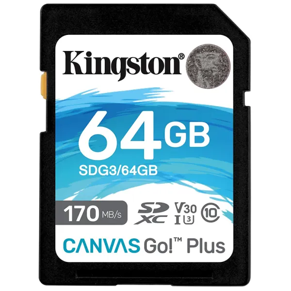 Карта памяти 64GB SDXC C10 UHS-I U3 R170/W70MB/s Kingston (SDG3/64GB) - Фото 1