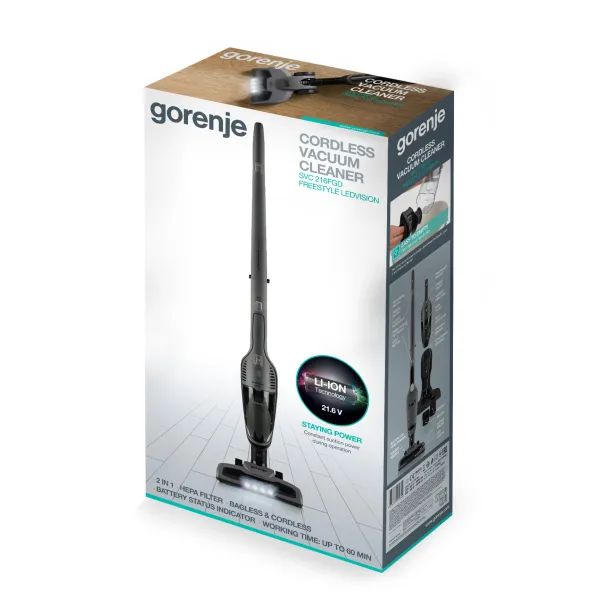 Пылесос аккумуляторный SVC216FGD Gorenje (SVC216FGD) - Фото 6