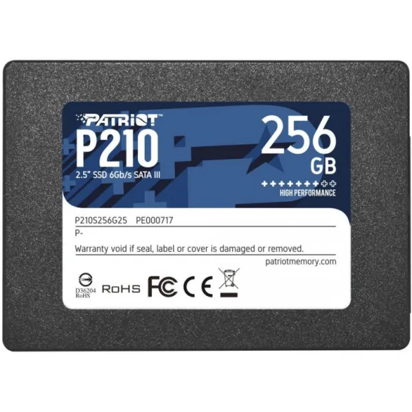 Накопитель SSD P210 256GB, 2.5", SATA  Patriot (P210S256G25)