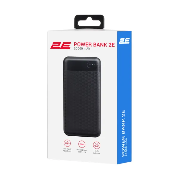Аккумулятор внешний Power Bank 20000 mAh PD+QC 3.0 18W чёрный 2E (2E-PB2004PD-BLACK) - Фото 5