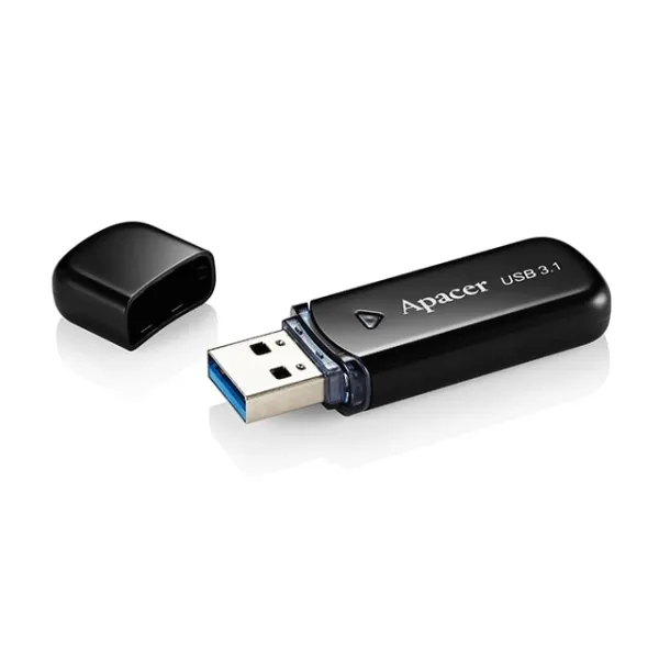 Накопитель USB 3.0 Type-A 64GB AH355 черный Apacer (AP64GAH355B-1) - Фото 1