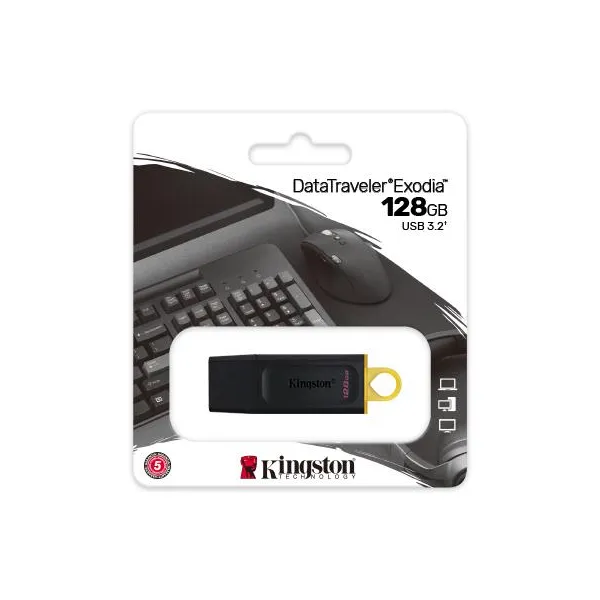 Накопитель USB 3.2 Type-A 128GB Gen1 DT Exodia Kingston (DTX/128GB) - Фото 2