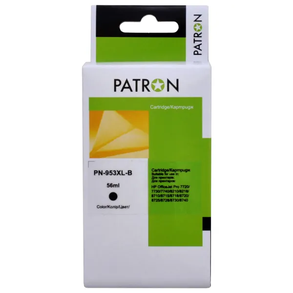 Картридж сумісний HP 953XL (L0S58AE/L0S70AE) 2000 арк, чорний Patron (PN-953XL-B) - Фото 9