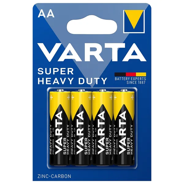 Батарейка AA-R6 угольно-цинковая, Superlife Varta (02006101414) (цена за 1 шт) - Фото 1
