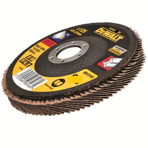 Круг шлифовальный лепестковый INOX Extreme 125x22.23 мм, G 80 мкм DeWalt (DT30622)