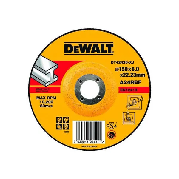 Круг шлифовальный 150х6х22.23 мм DeWalt (DT42420)