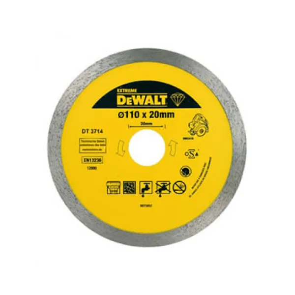 Диск алмазный DT3714 110х1.6х20 мм для плиткореза DWC410 DeWalt (DT3714)