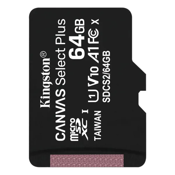 Карта памяти 64GB microSDXC C10 UHS-I R100MB/s Kingston (SDCS2/64GBSP) - Фото 10