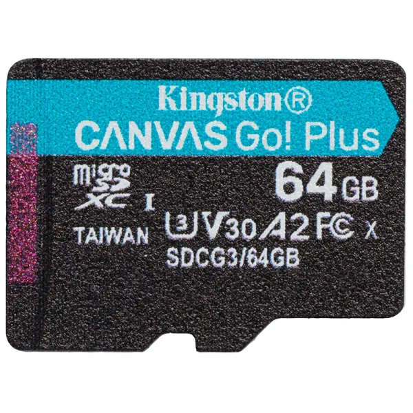 Карта памяти 64GB microSDXC C10 UHS-I U3 A2 R170/W70MB/s Kingston (SDCG3/64GBSP) - Фото 12