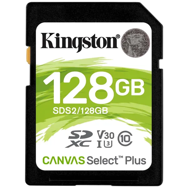 Карта памяти 128GB SDXC C10 UHS-I R100MB/s Kingston (SDS2/128GB)