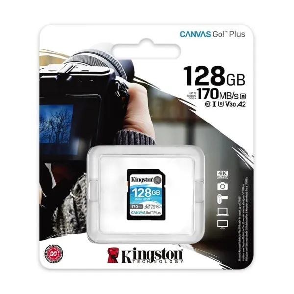 Карта пам'яті 128GB SDXC C10 UHS-I U3 R170/W90MB/s Kingston (SDG3/128GB) - Фото 2