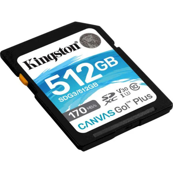 Карта памяти 512GB SDXC C10 UHS-I U3 R170/W90MB/s Kingston (SDG3/512GB) - Фото 1
