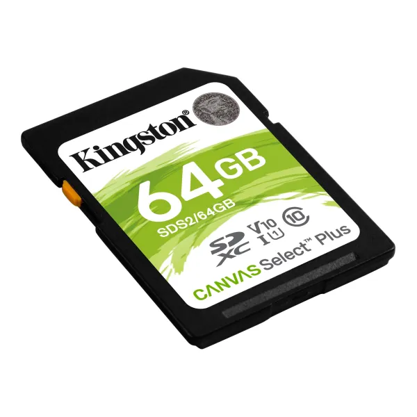Карта пам'яті 64GB SDXC C10 UHS-I R100MB/s Kingston (SDS2/64GB) - Фото 1