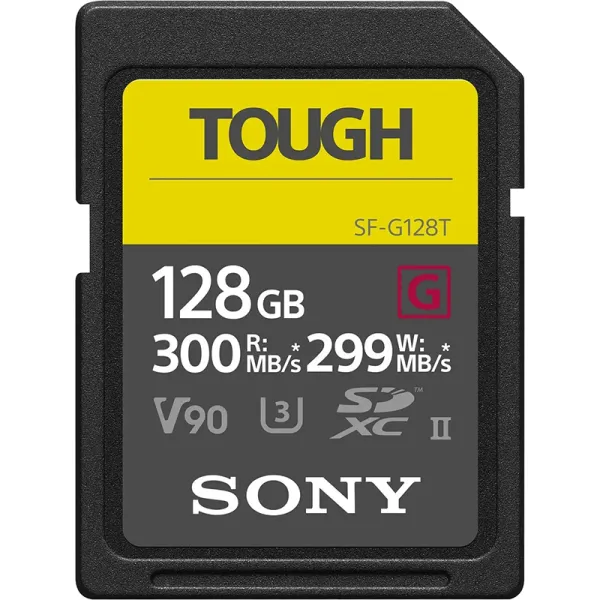 Карта памяти 128GB SDXC C10 UHS-II U3 V90 R300/W299MB/s Tough Sony (SFG1TG)
