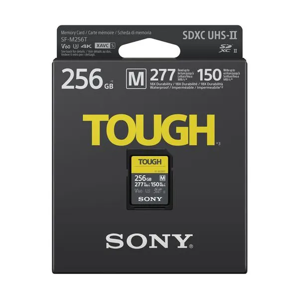 Карта памяти 256GB SDXC C10 UHS-II U3 V60 R277/W150MB/s Tough Sony (SFM256T.SYM) - Фото 1