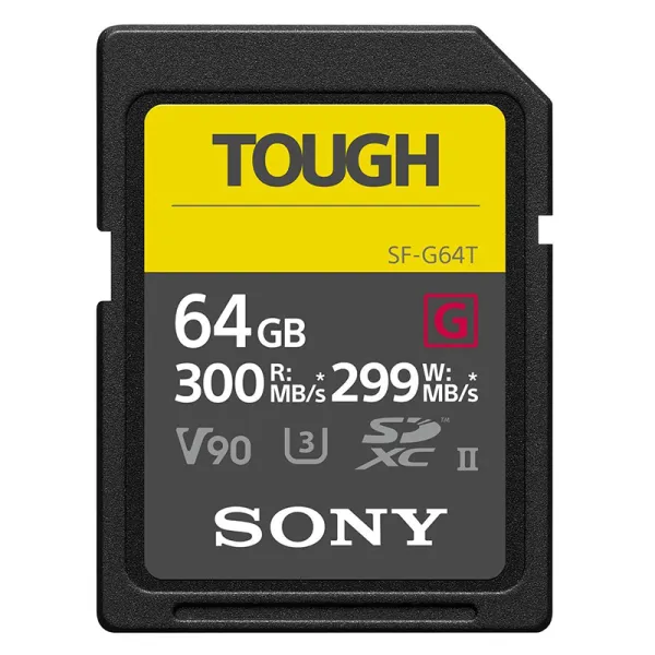 Карта памяти 64GB SDXC C10 UHS-II U3 V90 R300/W299MB/s Tough Sony (SF64TG)