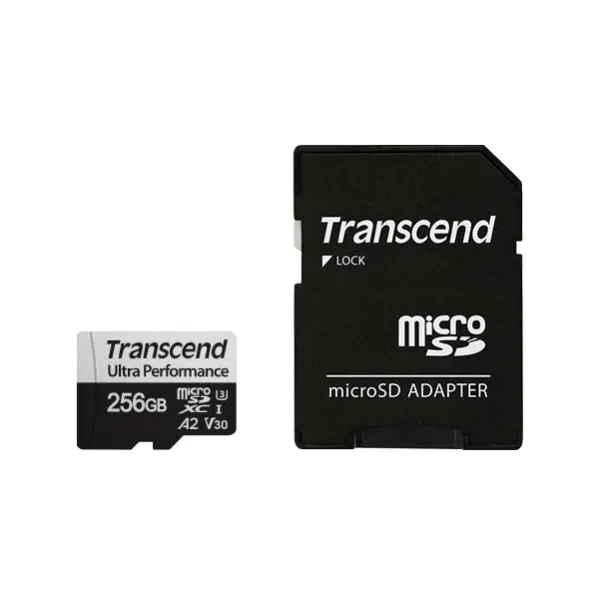 Карта памяти 256GB microSDXC C10 UHS-I U3 A2 R160/W125MB/s + SD Transcend (TS256GUSD340S) - Фото 12
