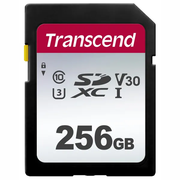 Карта памяти 256GB SDXC C10 UHS-I R100/W40MB/s Transcend (TS256GSDC300S)