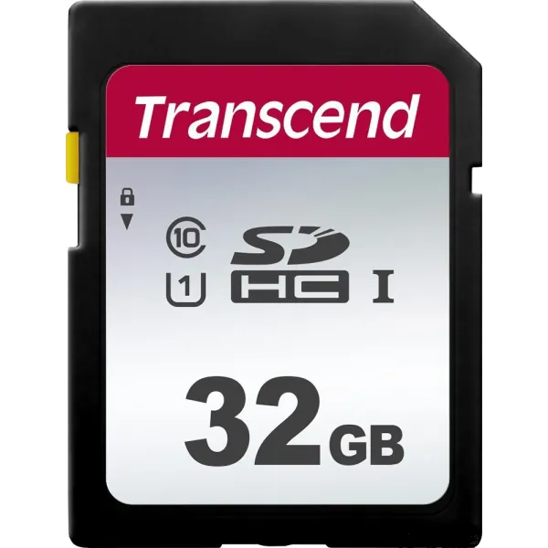 Карта памяти 32GB SDHC C10 UHS-I R100/W20MB/s Transcend (TS32GSDC300S)