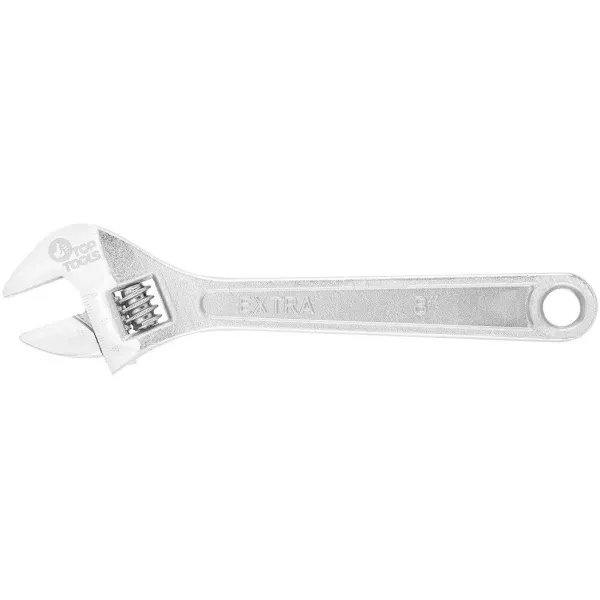 Ключ разводной, 200 мм, диапазон 0-24 мм, держатель металлический Top Tools (35D112)