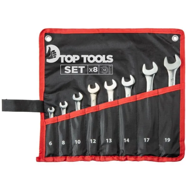 Ключи гаечные, комбинированные, 6-19 мм, набор 8 шт. Top Tools (35D360)
