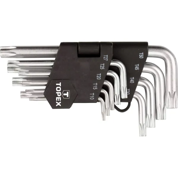 Ключи шестигранные Torx T10-T50, набор 9 шт. TOPEX (35D960)
