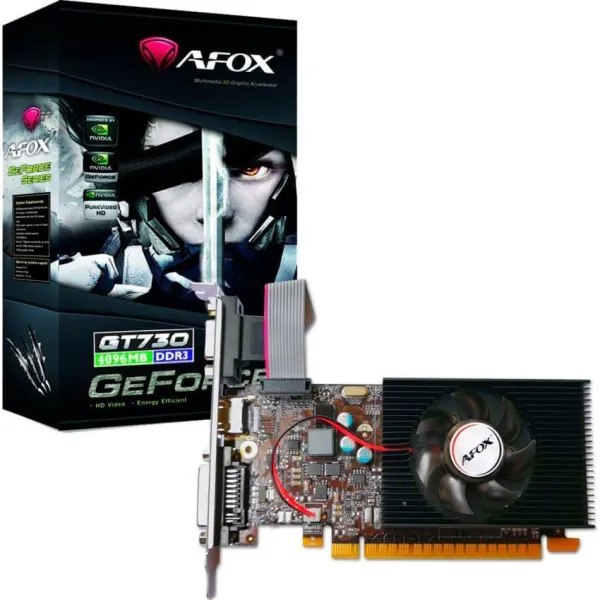 Видеокарта Geforce GT730 4GB, DDR3  AFox (AF730-4096D3L6) - Фото 1