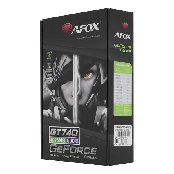 Видеокарта Geforce GT740 4GB GDDR5 128Bit DVI,HDMI,VGA AFox (AF740-4096D5H3) - Фото 1