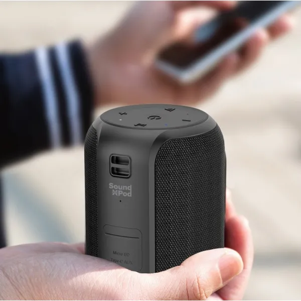Система акустична бездротова SoundXPod TWS, MP3, водостійка, чорна 2E (2E-BSSXPWBK) - Фото 6