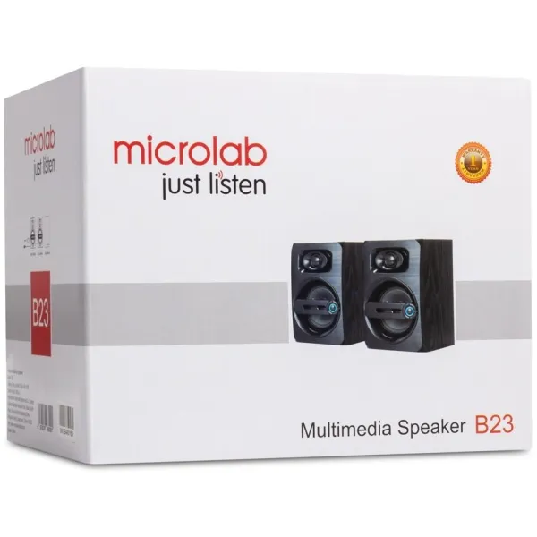 Система акустическая 2.0, USB, чёрная Microlab (B-23) - Фото 1