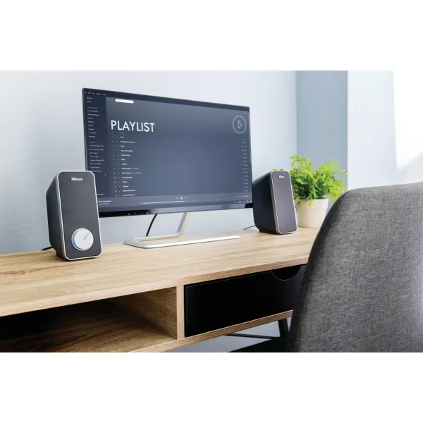 Система акустическая Arys 2.0, 14Вт, USB, AUX, чёрная Trust (20179_TRUST) - Фото 1