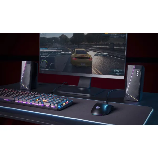 Система акустическая GXT 609 Zoxa 2.0, USB, AUX, RGB, чёрная Trust (24070_TRUST) - Фото 1